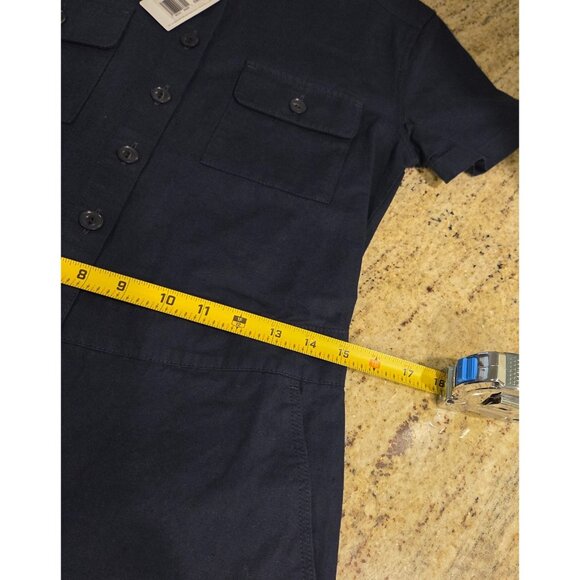 New! Outerknown Jumpsuit Organic Cotton Linen Women XS Blue Pockets Coverall - Picture 5 of 16